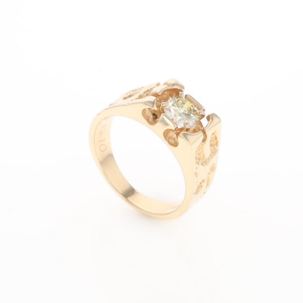 Men's Faux Nugget Style Diamond Ring