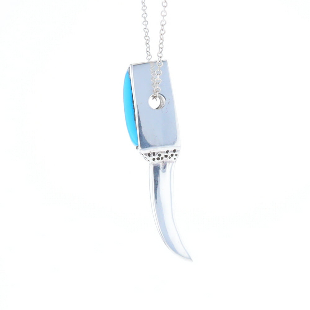 Turquoise Talon Inlaid Pendant