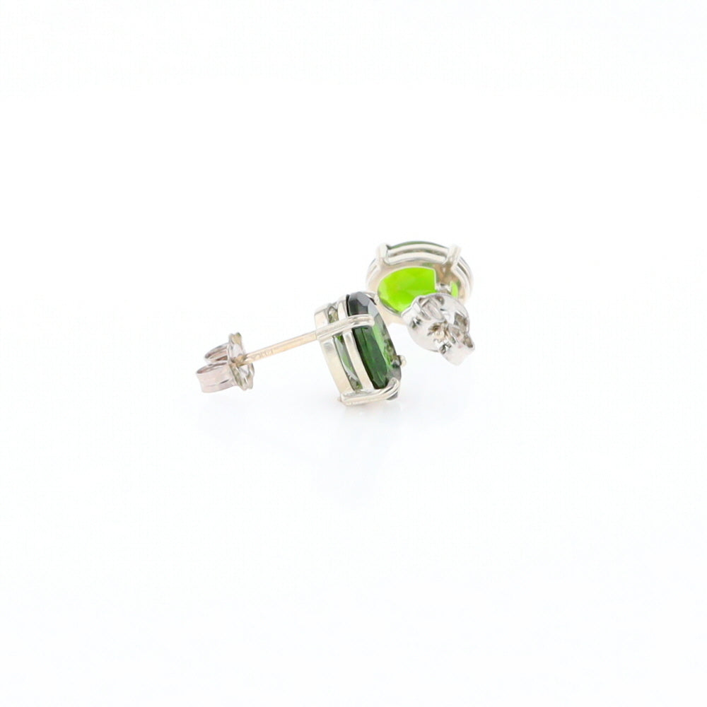 Chrome Diopside Solitaire Studs