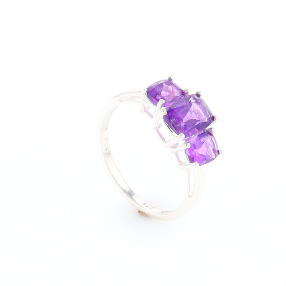 3-Stone Amethyst Ring