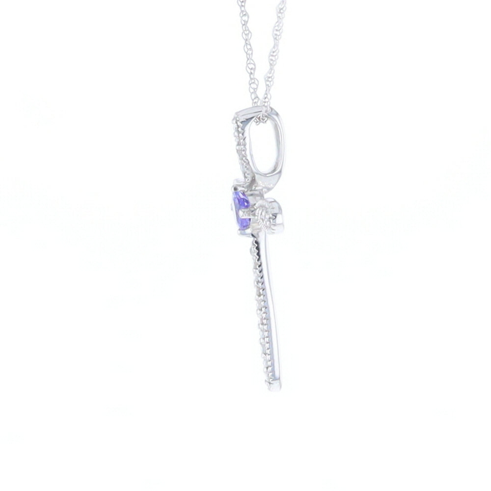 Tanzanite Cross Necklace