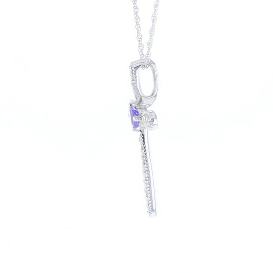 Tanzanite Cross Necklace