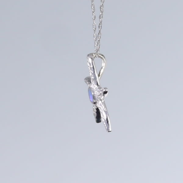 Opal Pendant Inlaid Realistic Star Fish Design