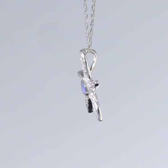Opal Pendant Inlaid Realistic Star Fish Design