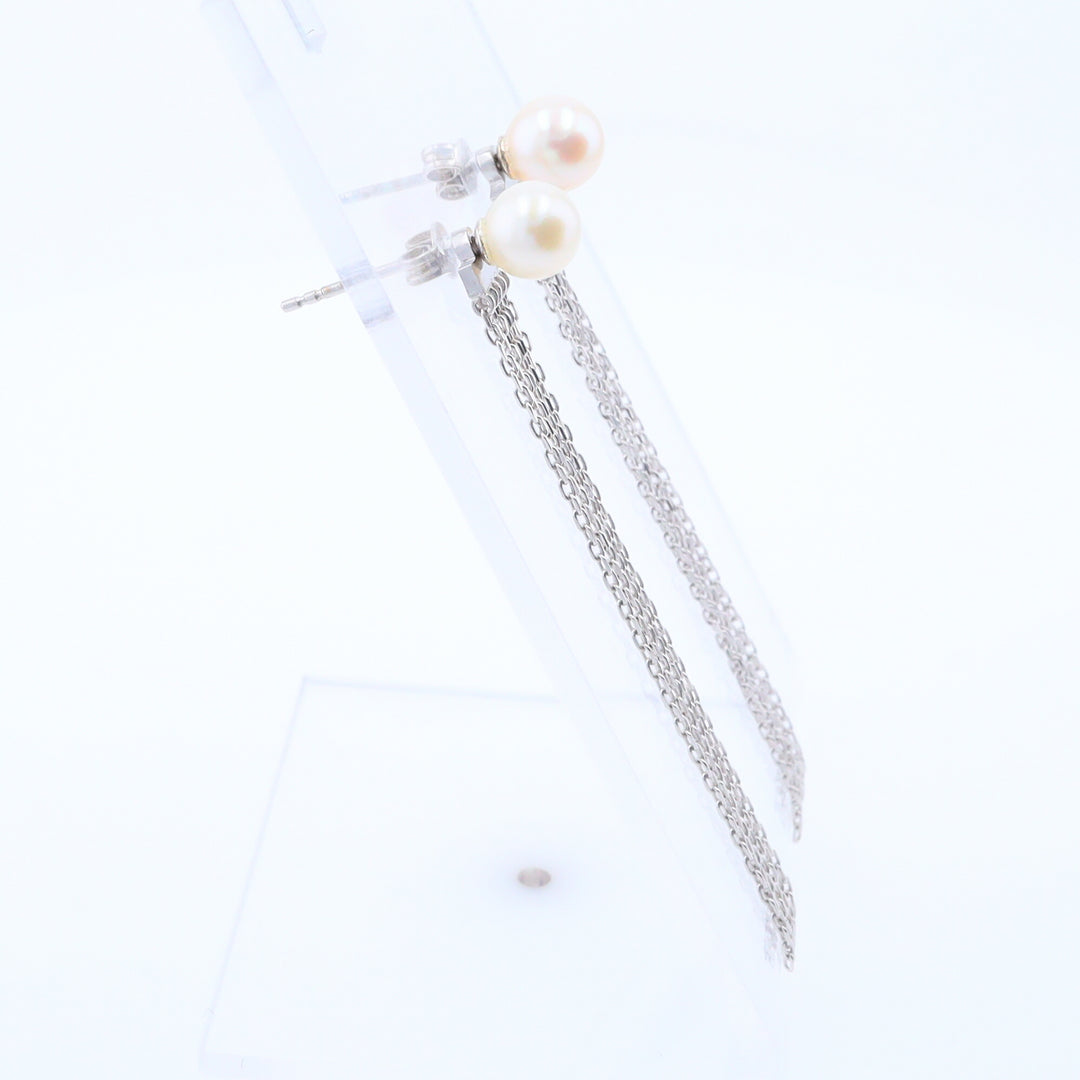 Tassel Chain Pearl Earrings