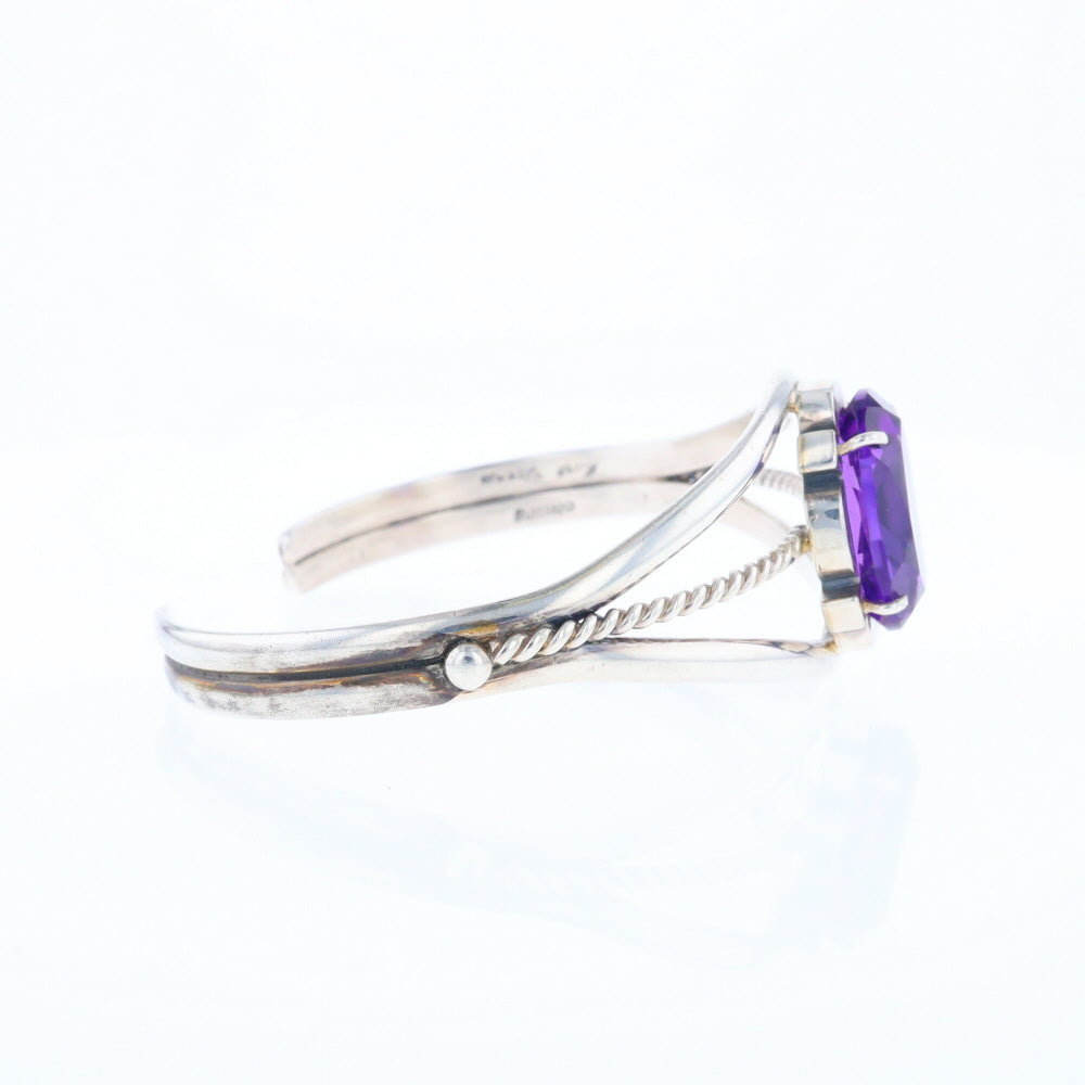 Twisted Amethyst Cuff Bracelet