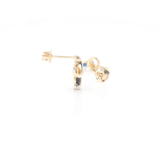 Blue Sapphire Swirl Earrings