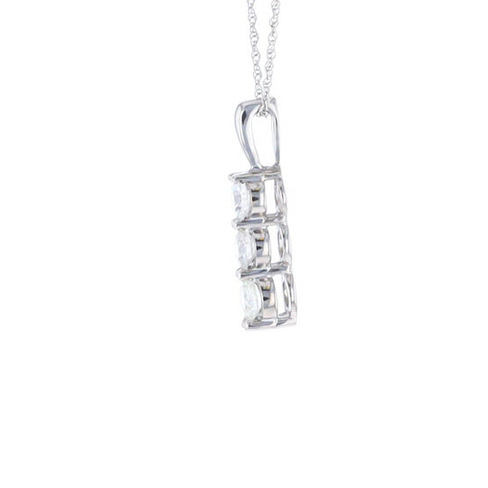 Three Diamond Drop Pendant