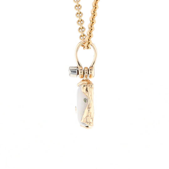 Gold Quartz Freeform Pendant (G2)