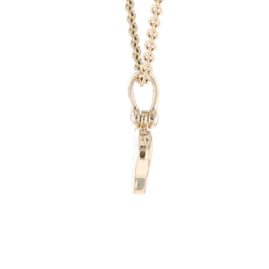 Gold Quartz Inlaid Polar Bear Pendant