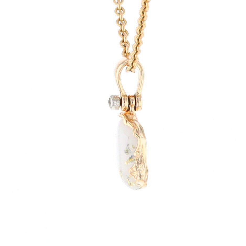 Gold Quartz Freeform Pendant (G2)