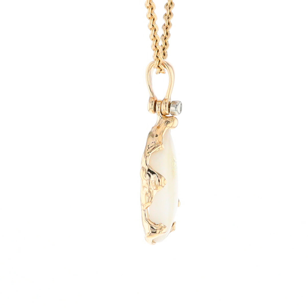 Gold Quartz Freeform Pendant  (G2)