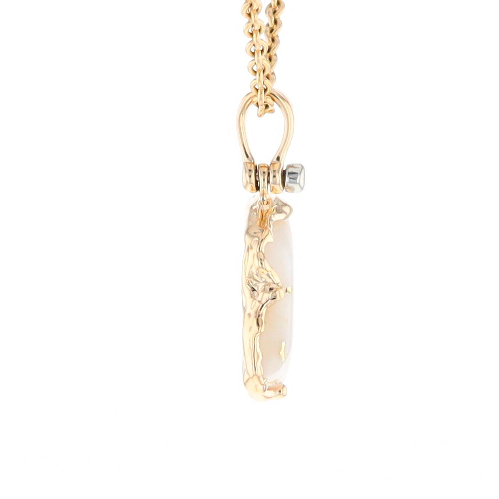 Gold Quartz Freeform Pendant  (G2)