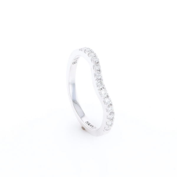 Diamond Contour Wedding Band