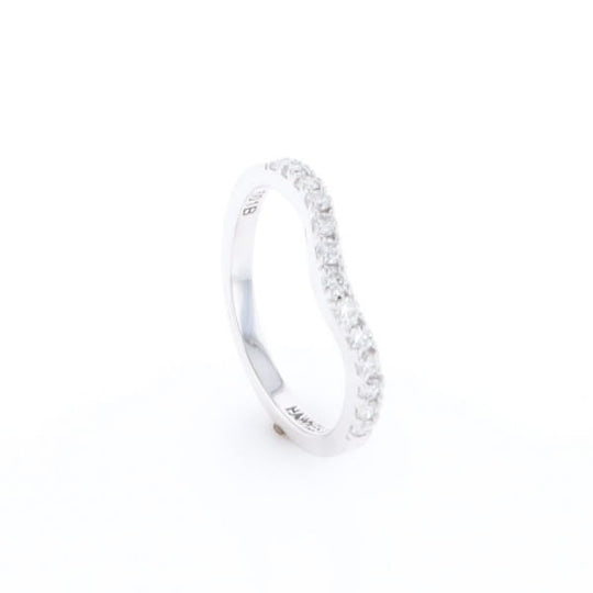 Diamond Contour Wedding Band