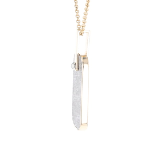 Meteorite Reversible Dog Tag Pendant