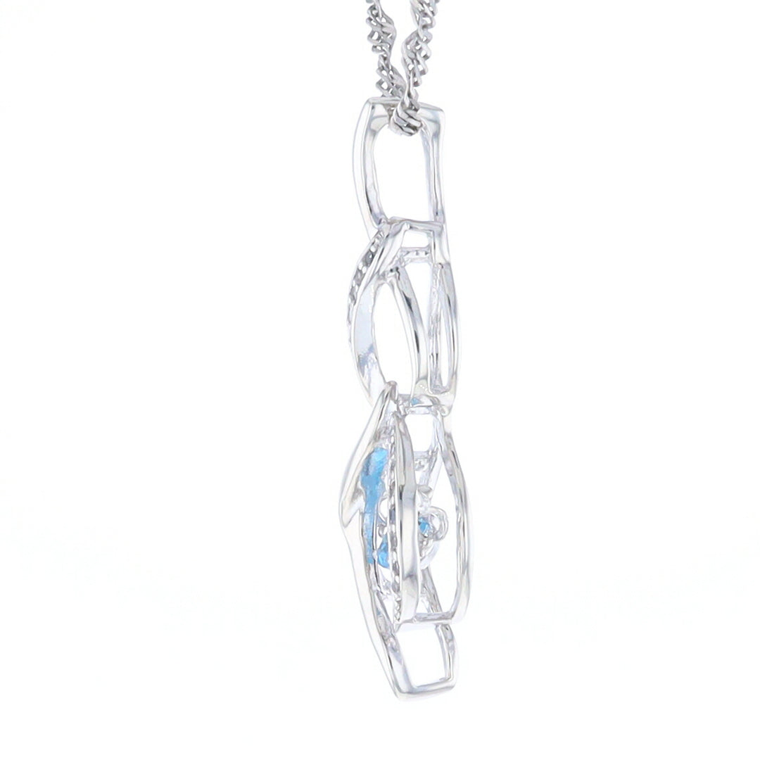 Floating Topaz Twisted Necklace