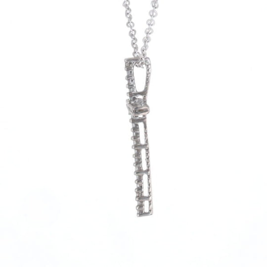 Thin Diamond Cross Necklace