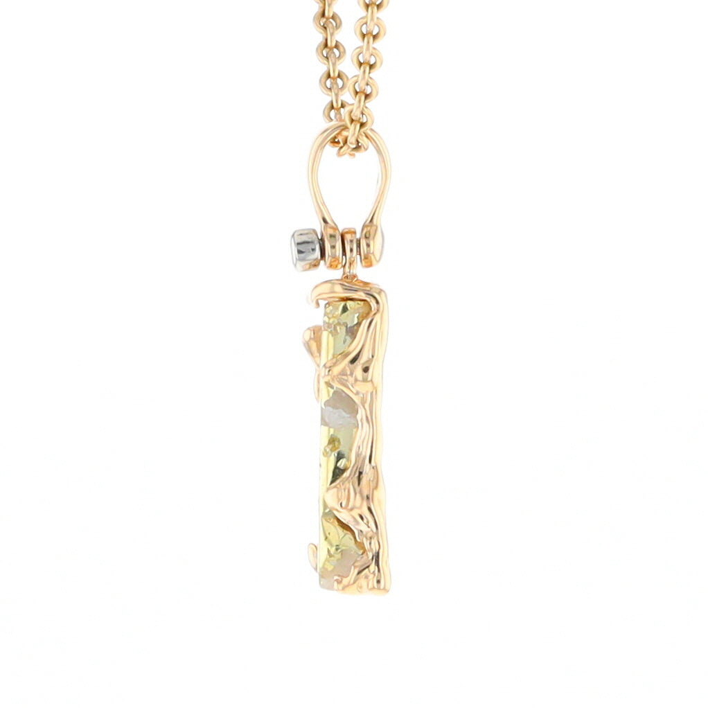 Gold Quartz Freeform Pendant (G2)