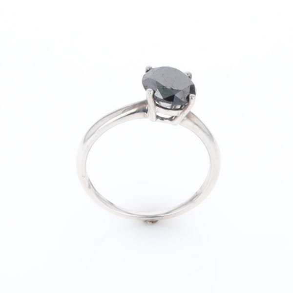 Black Diamond Solitaire Ring