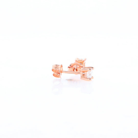 0.41ctw Princess Cut diamond Stud Earrings