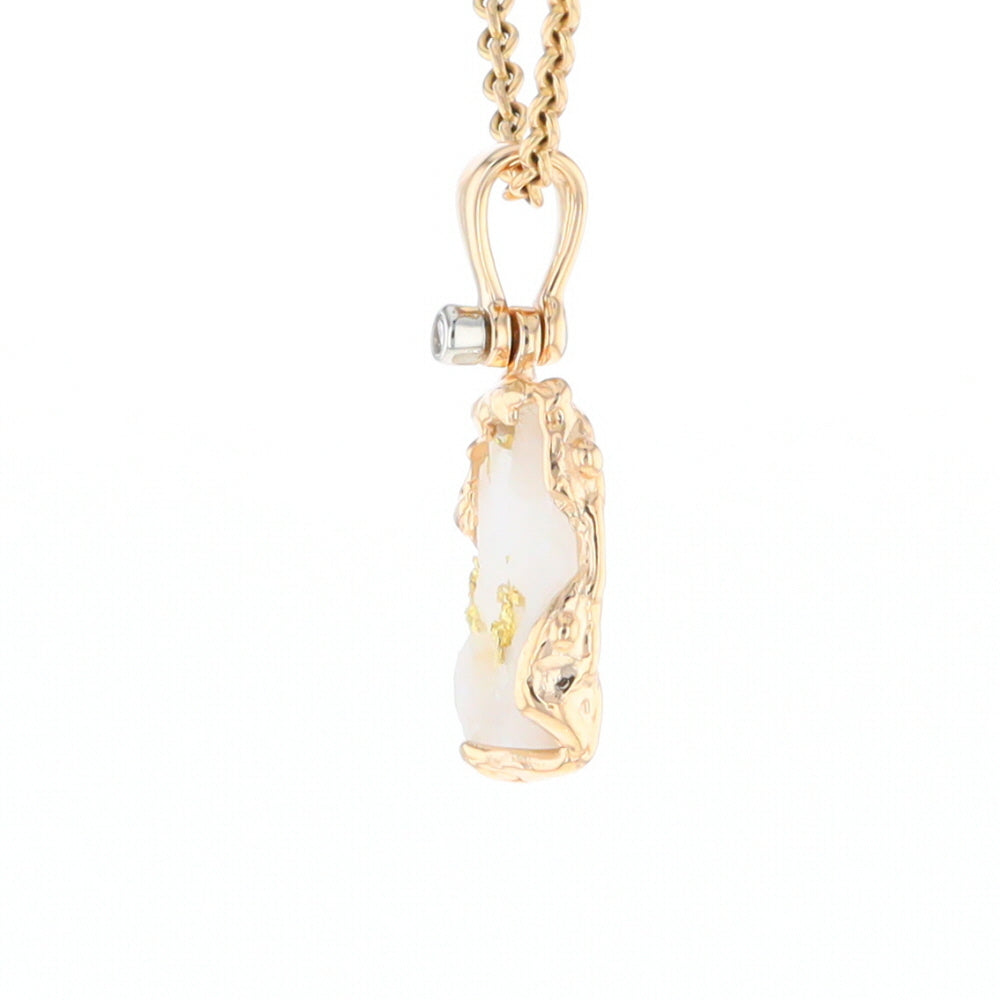 Rough Gold Quartz Freeform pendant