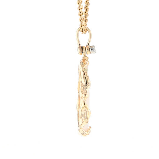 Gold Quartz Freeform Pendant  (G2)