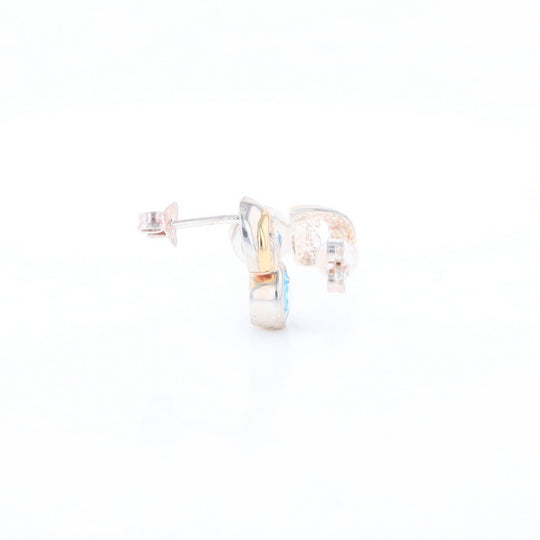 Blue Topaz Stud Earrings