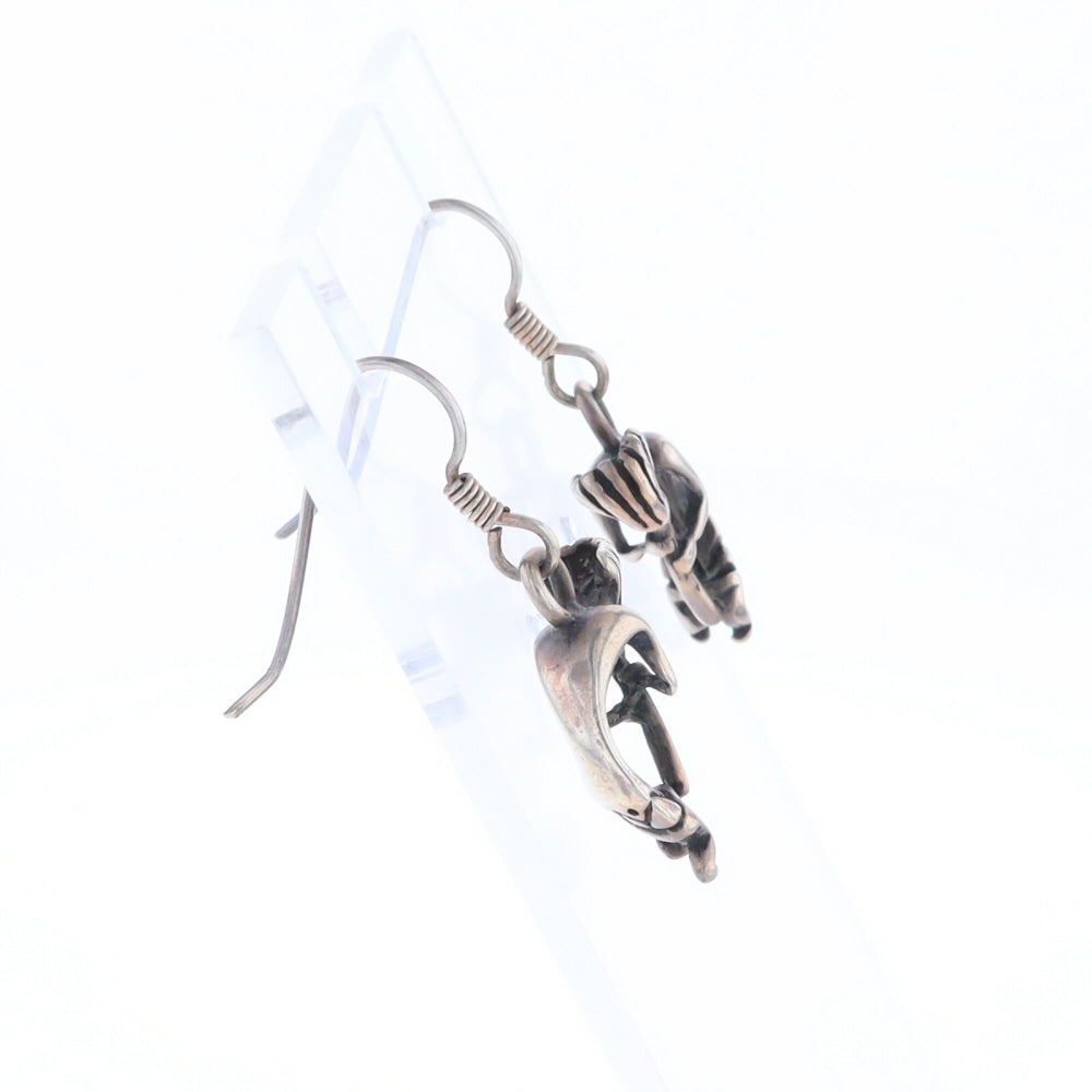 Silver Kokopelli Dangle Earrings