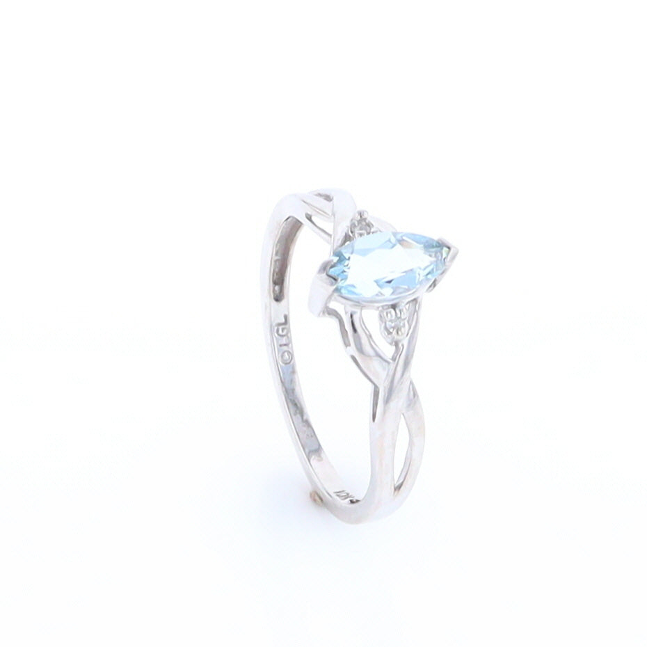 Marquise Blue Topaz Ring