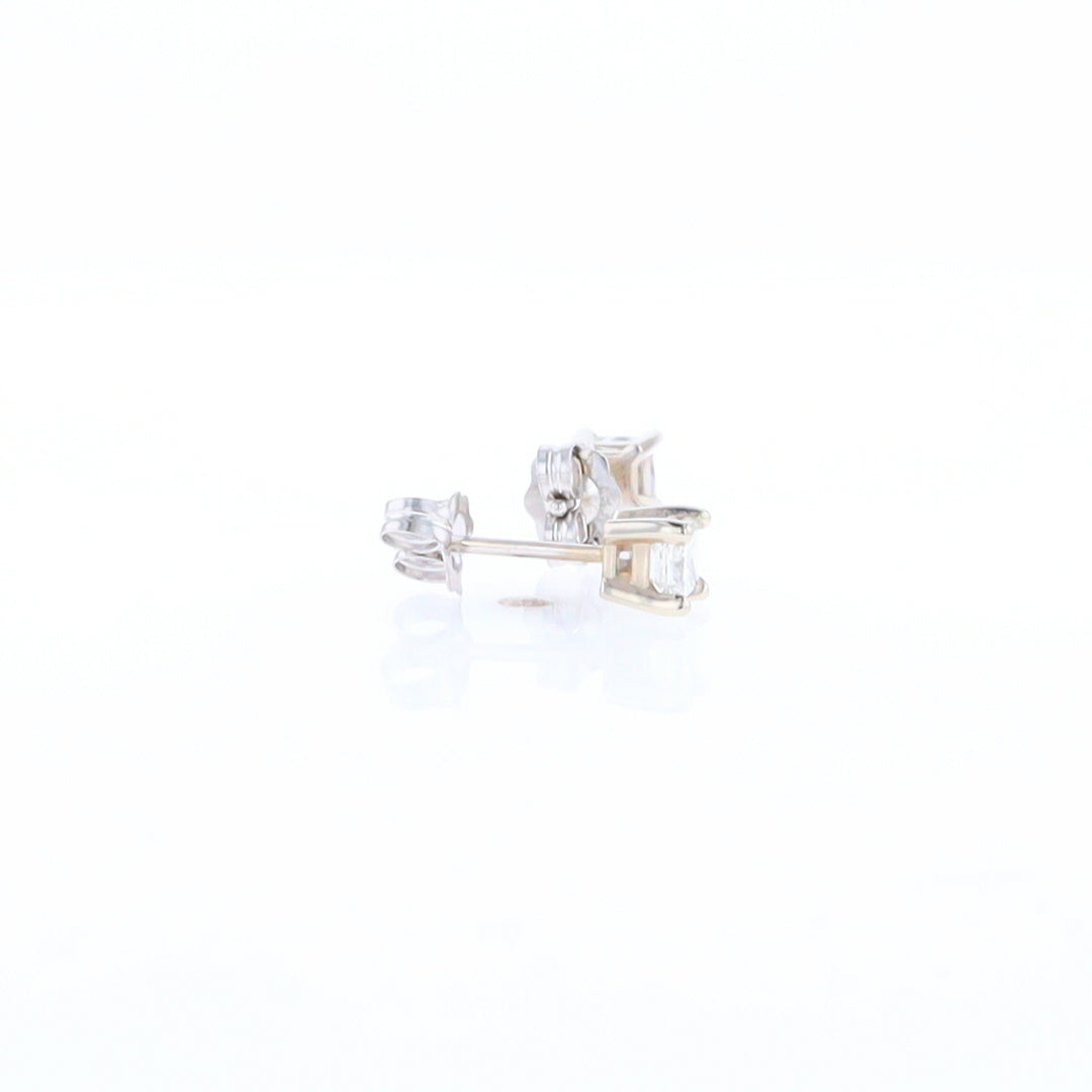 0.43ctw Princess Cut Diamond Stud Earrings