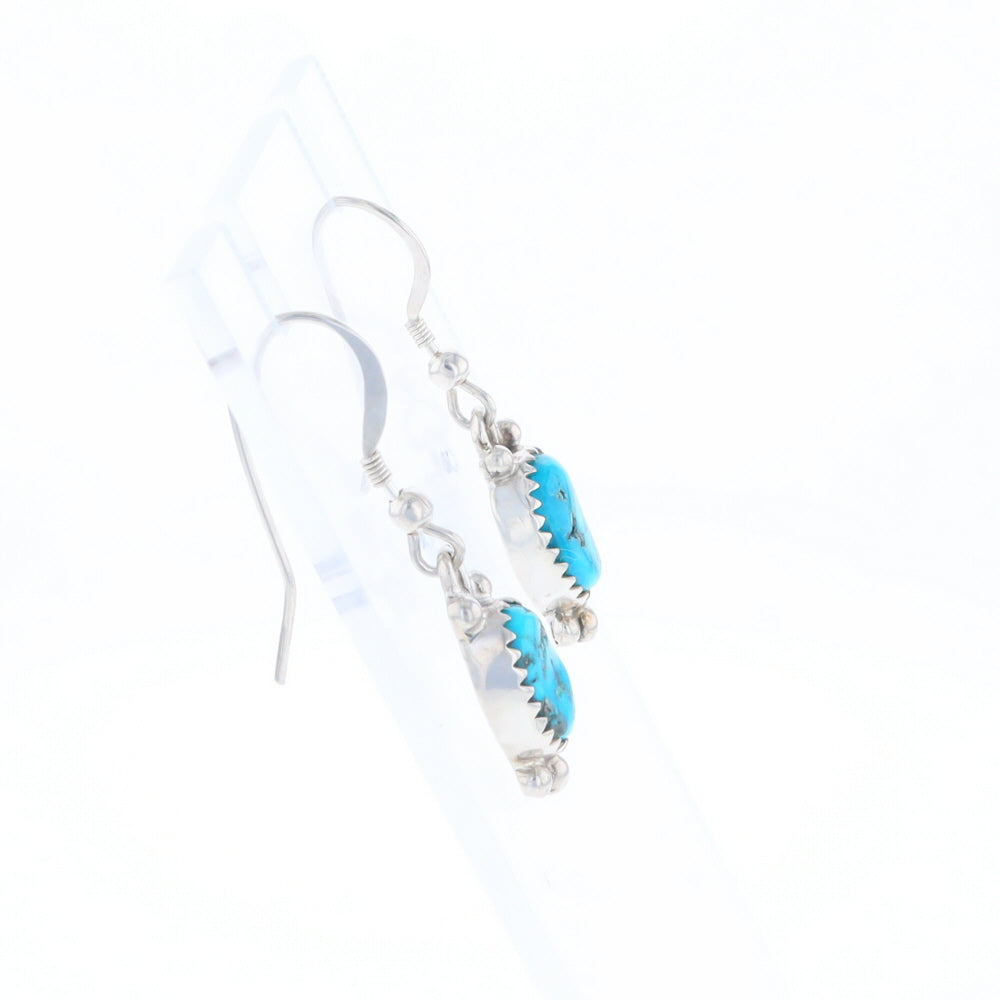 Native Dangle Turquoise Bead Earrings