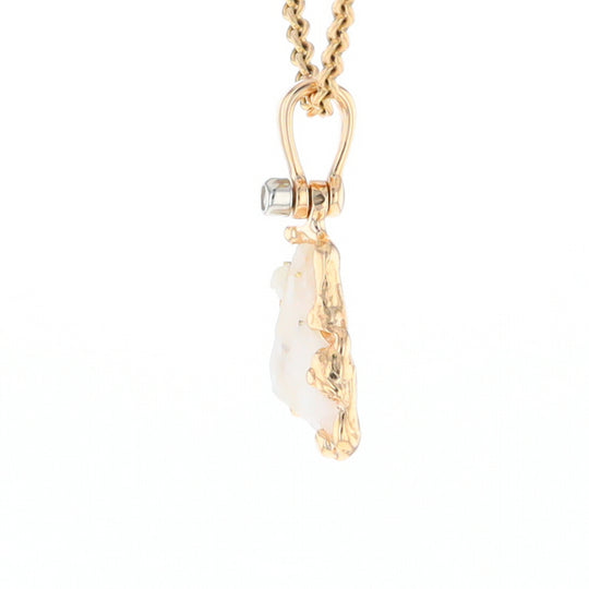 Rough Gold Quartz Freeform Pendant