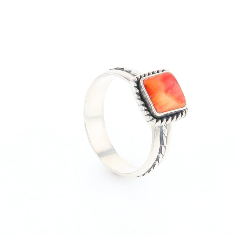 Braided Square Spiny Oyster Ring