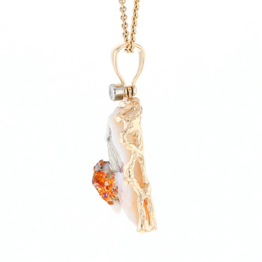 Gold Quartz Freeform Pendant (G3)