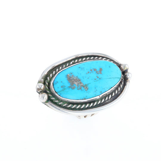 Long Oval Turquoise Ring