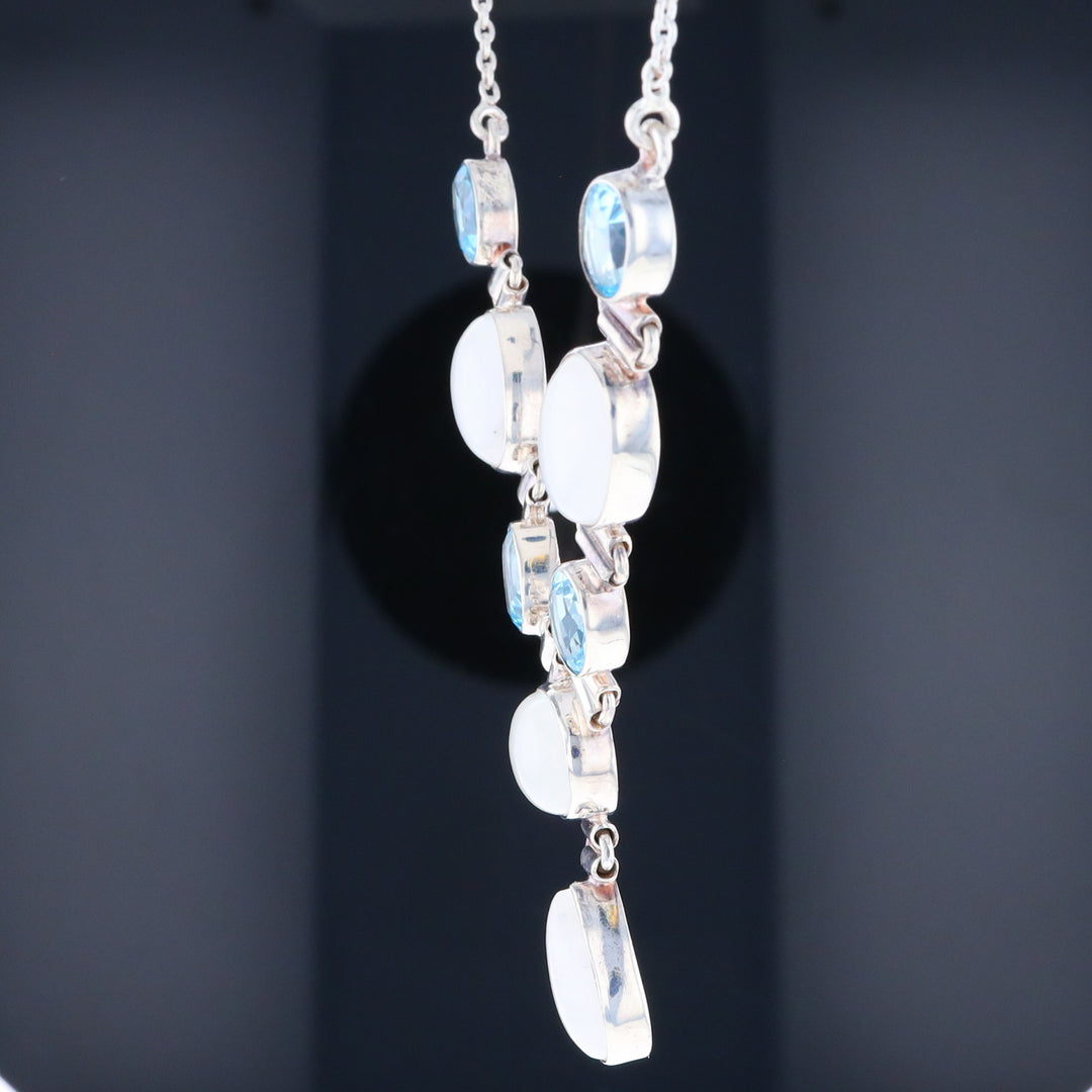 Moonstone & Blue Topaz Necklace