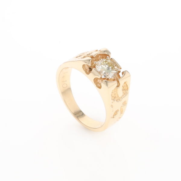 Men's Faux Nugget Style Diamond Ring