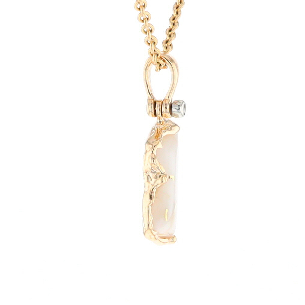 Gold Quartz Freeform Pendant  (G2)