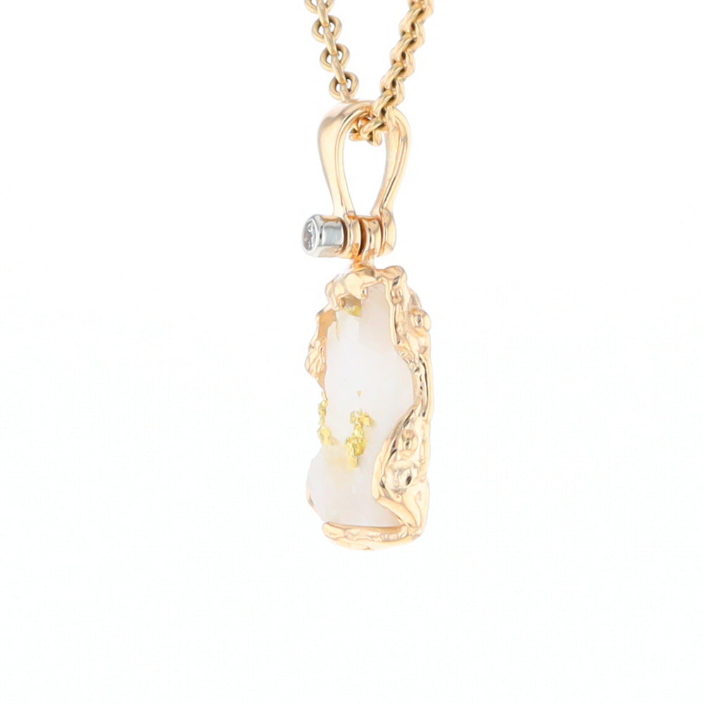 Rough Gold Quartz Freeform pendant