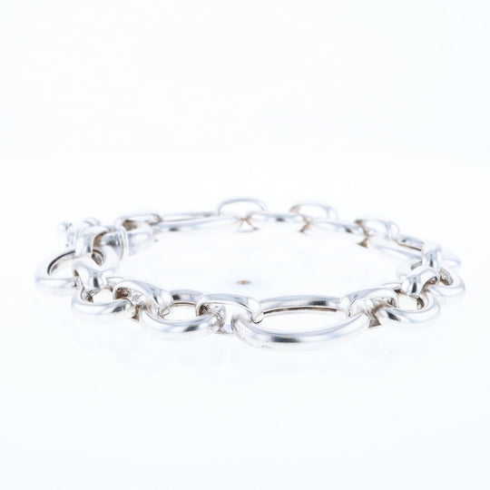 Sterling Silver Open Cable Link Bracelet