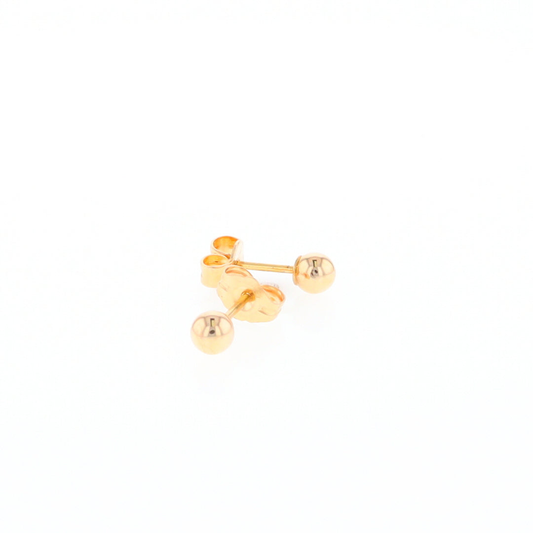 Gold Ball Stud Earrings