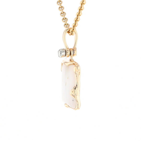 Gold Quartz Freeform Pendant (G2)