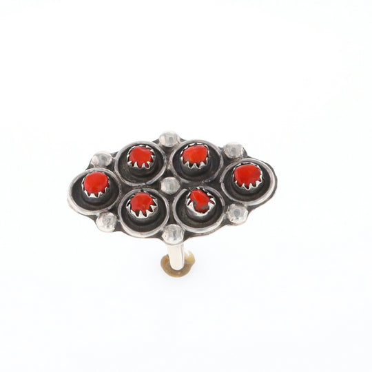 Bezel Set Coral Ring