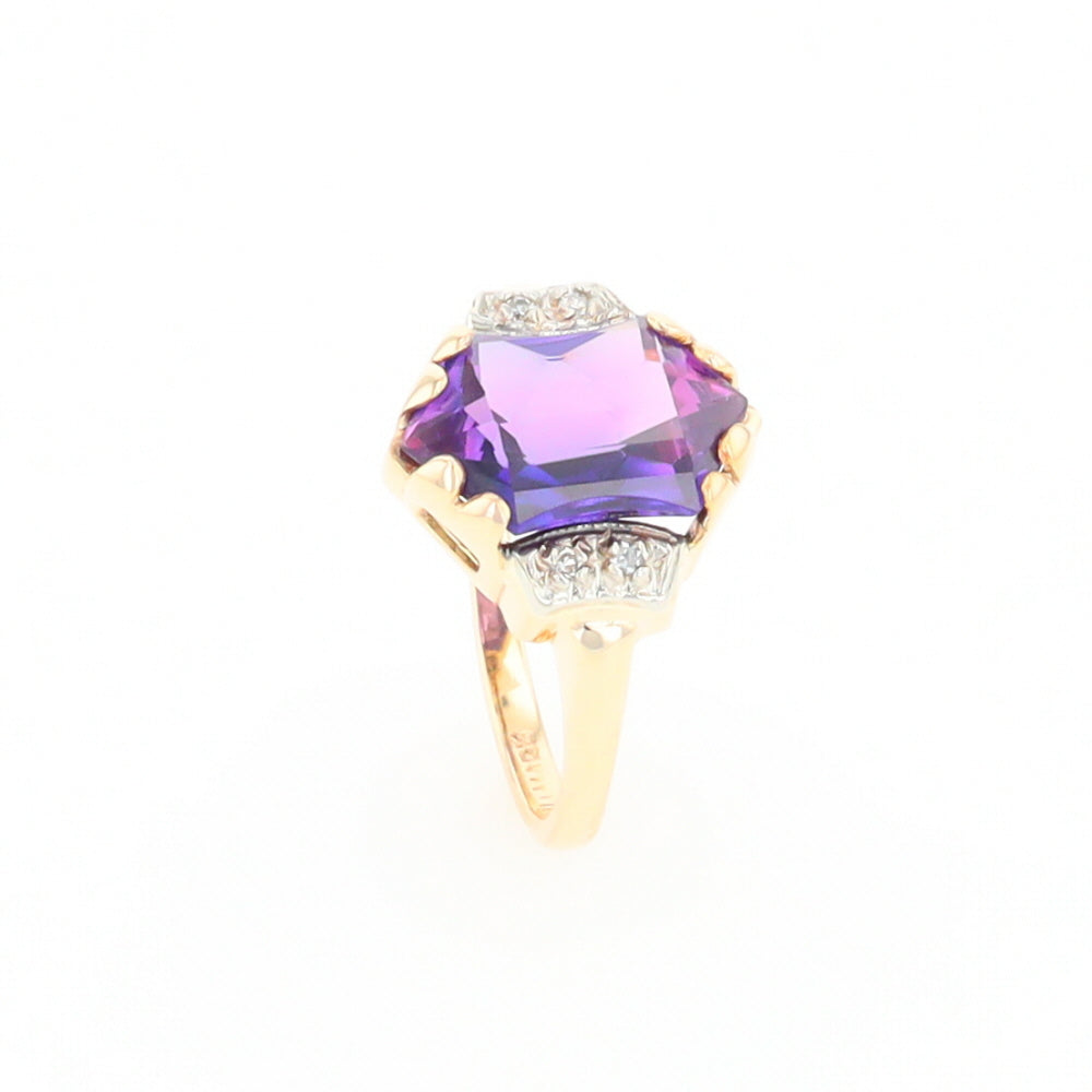 Vintage Hexagon Sapphire Ring