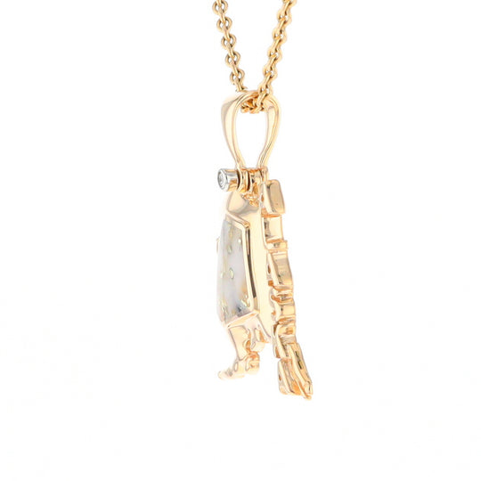 Alaska Gold Quartz Inlaid Pendant