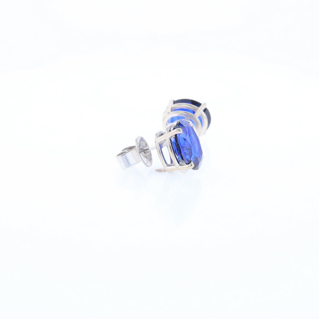 Imitation Sapphire Stud Earrings