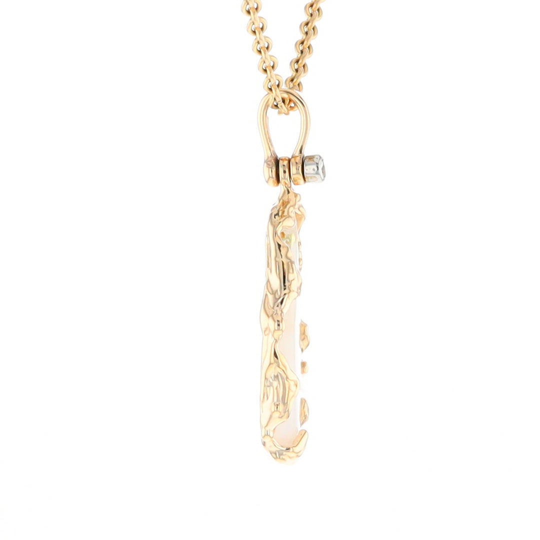 Gold Quartz Freeform Pendant  (G2)