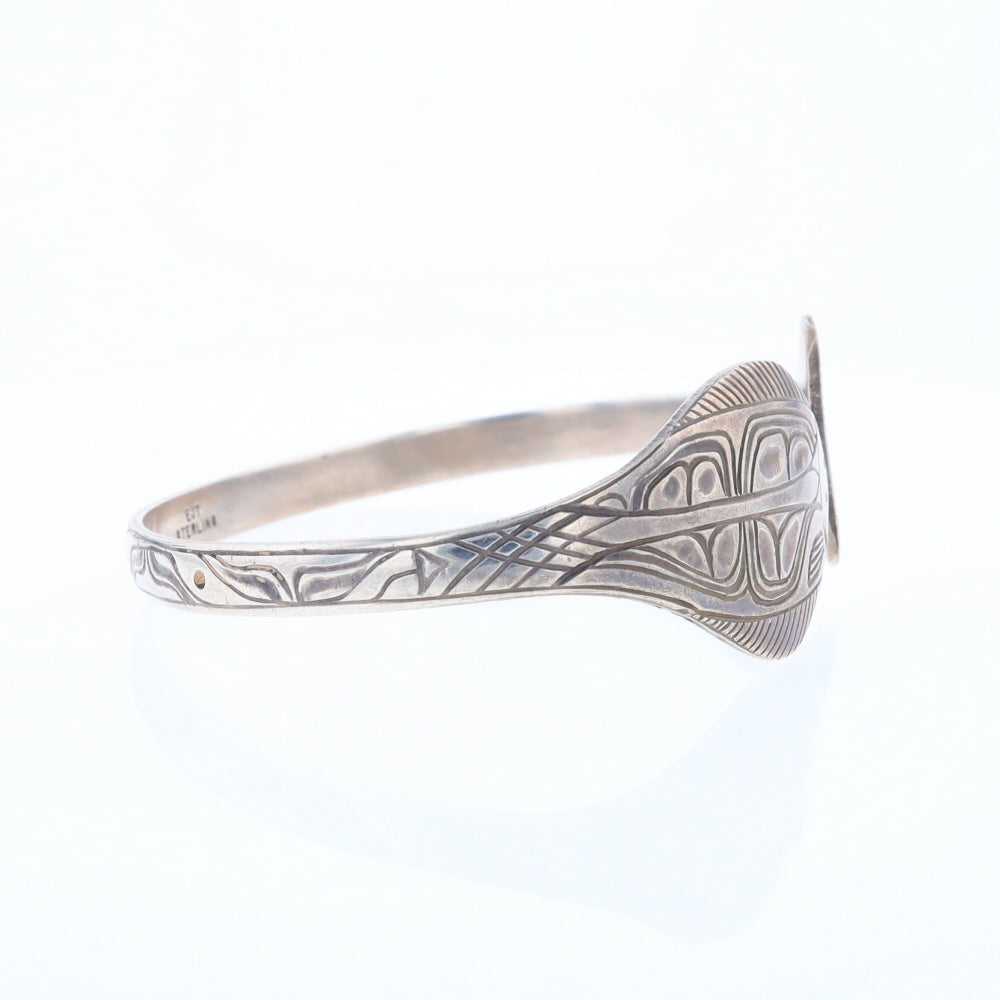 Halibut Fish Engraved Cuff Bracelet