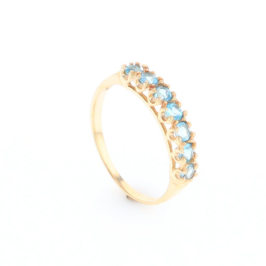 Round Blue Topaz Band